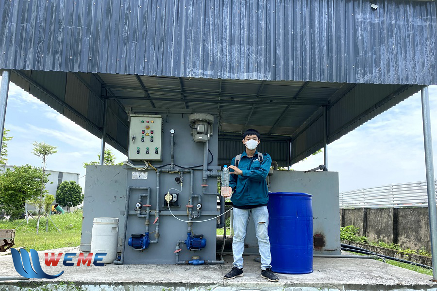 Nước thải sau xử lý bằng module xử lý nước thải sinh hoạt 40m3 của WeMe cam kết đạt QCVN 14:2008/BTNMT cột A/B Nước thải sau xử lý bằng module xử lý nước thải sinh hoạt 40m3 của WeMe cam kết đạt QCVN 14:2008/BTNMT cột A/B