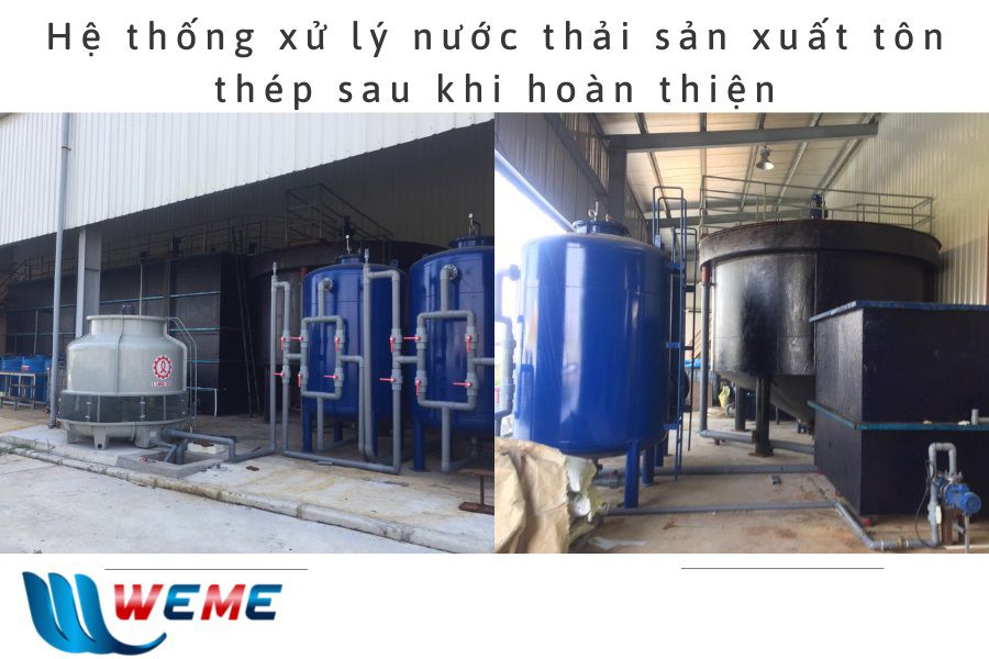 Hệ thống xử lý nước thải sản xuất tôn thép tại dự án Mỹ Việt