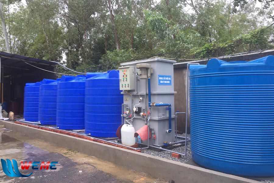 Hệ thống xử lý nước thải chế biến thực phẩm lắp đặt thực tế tại dự án