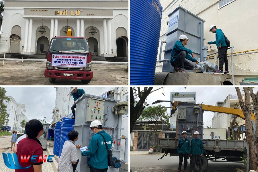 Hình ảnh thi công tại dự án lắp đặt hệ thống xử lý nước thải nhà hàng cho Doanh nghiệp tư nhân Trần Gia