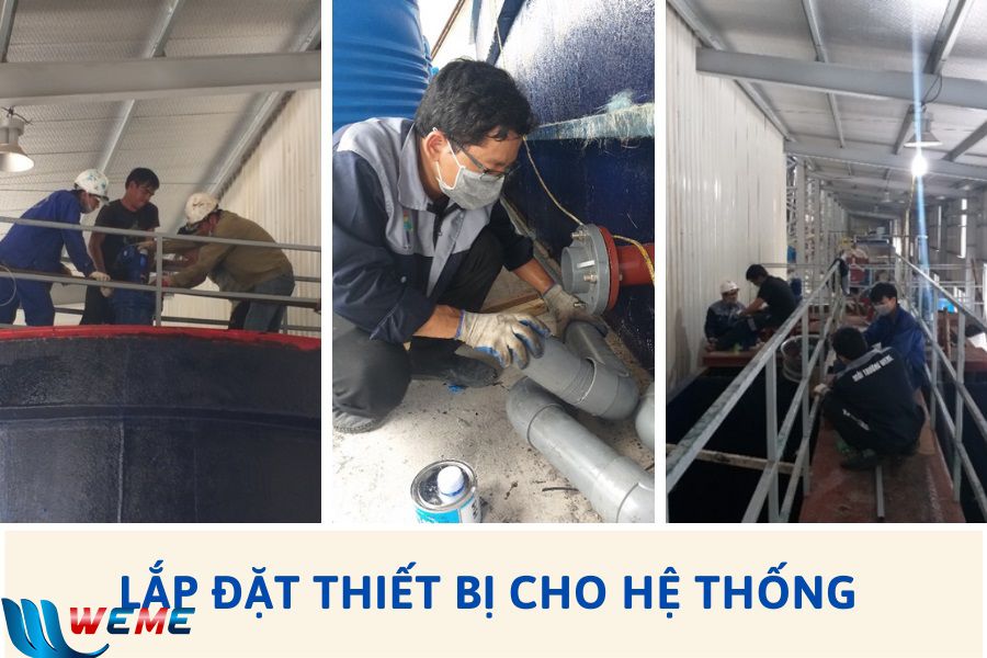 Hình ảnh lắp đặt thiết bị cho hệ thống tại dự án Mỹ Việt