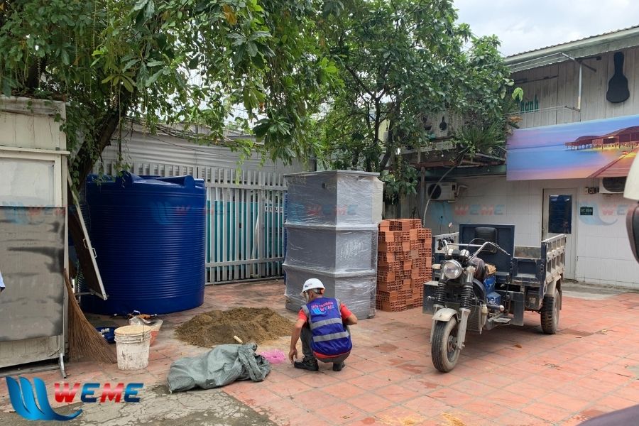 Chuẩn bị quá trình thi công máy xử lý nước thải 40m3