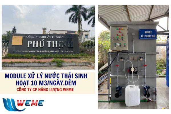 Module xử lý nước thải sinh hoạt 10 m3/ngày.đêm