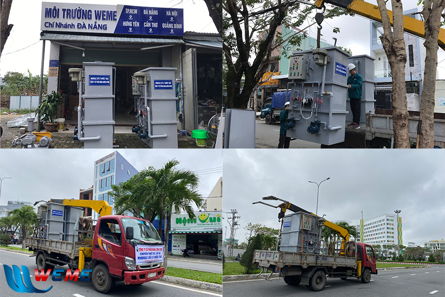 Hình ảnh vận chuyển module xử lý nước thải nhà hàng từ chi nhánh đến nơi lắp đặt Hình ảnh vận chuyển module xử lý nước thải nhà hàng từ chi nhánh đến nơi lắp đặt