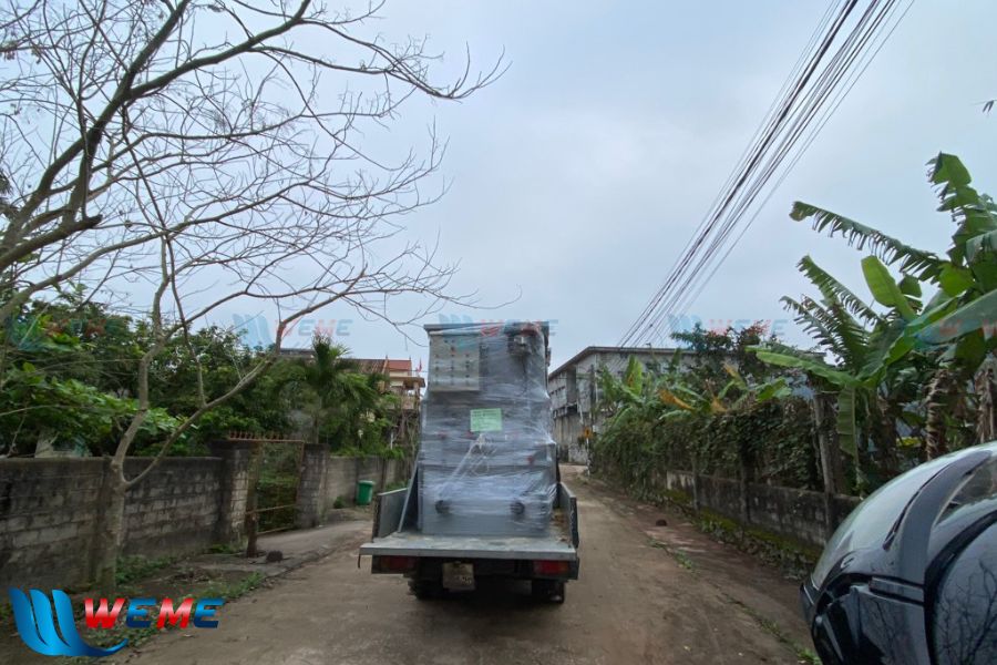 Vận chuyển module xử lý nước thải sinh hoạt 40m3 đến công trình 