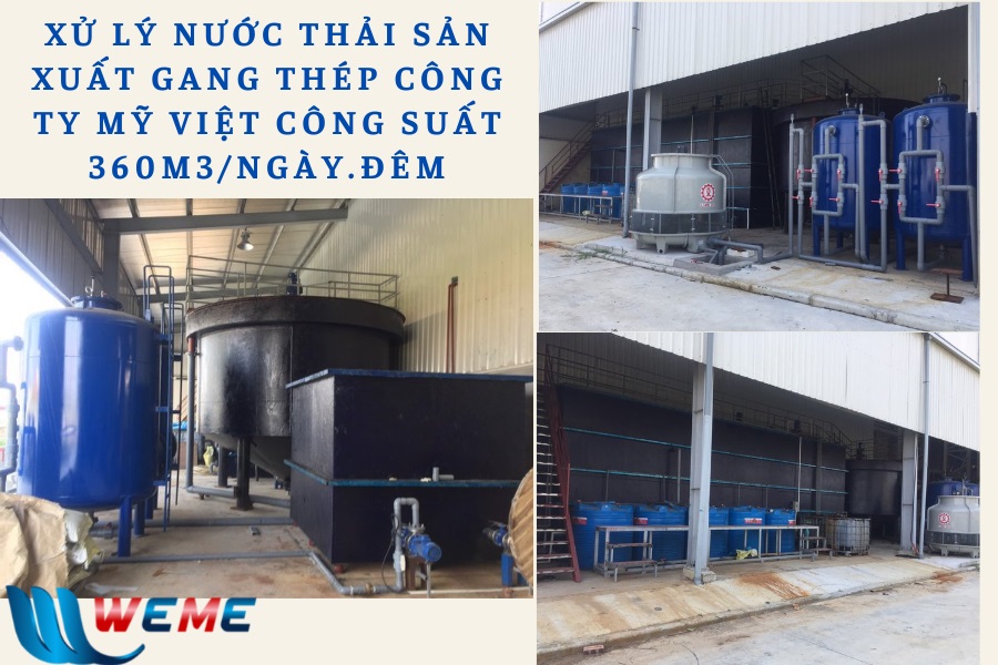 Dự án nước thải gang thép công ty Mỹ Việt công suất 360 m3/ngày.đêm