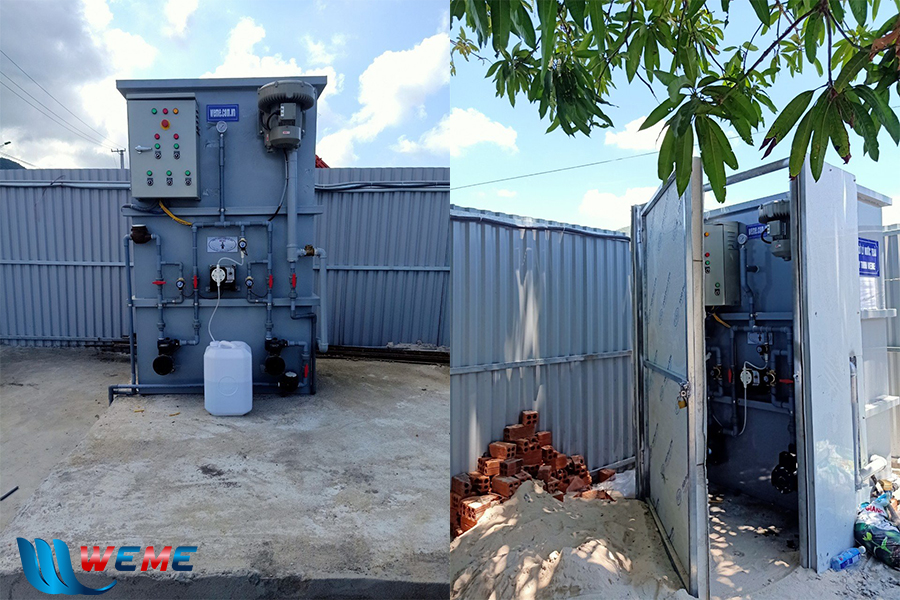 Lắp đặt máy xử lý nước thải sinh hoạt Công ty CP Xây Dựng Bạch Đằng 234
