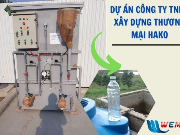 Dự án lắp đặt máy xử lý nước thải Công ty TNHH Xây dựng Thương mại Hako