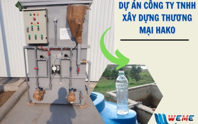 Dự án lắp đặt máy xử lý nước thải Công ty TNHH Xây dựng Thương mại Hako