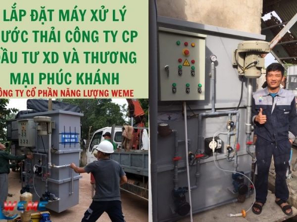 Dự án lắp đặt máy xử lý nước thải Công ty CP Đầu tư XD và Thương mại Phúc Khánh