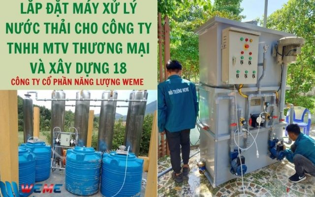 Dự án lắp đặt máy xử lý nước thải Công ty TNHH MTV Thương Mại và Xây Dựng 18