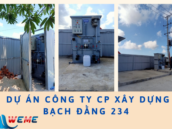 Lắp đặt máy xử lý nước thải sinh hoạt Công ty CP Xây Dựng Bạch Đằng 234