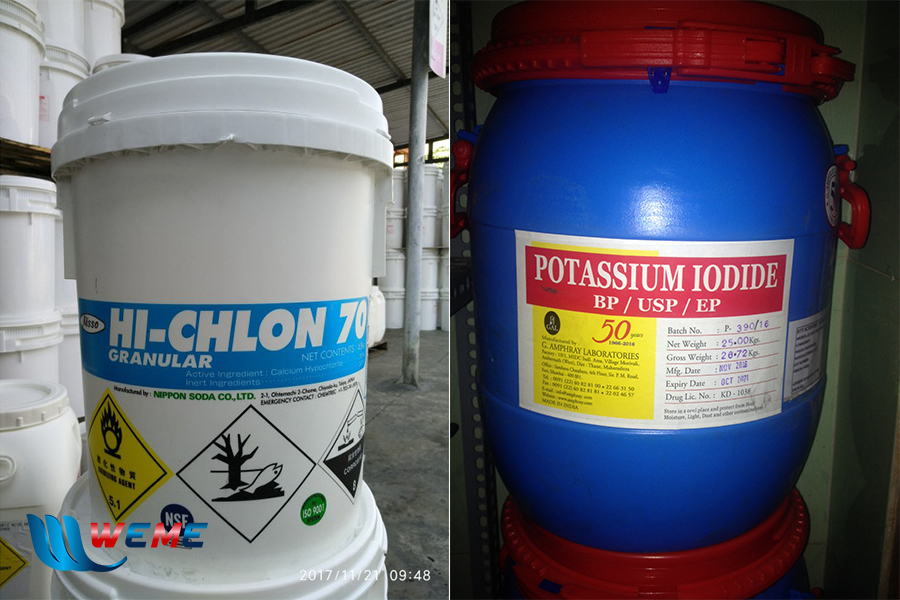 Hình ảnh một số hóa chất khử trùng để xử lý nước nhiễm coliform Hình ảnh một số hóa chất khử trùng để xử lý nước nhiễm coliform