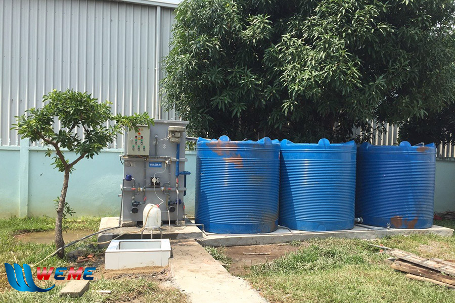 Hệ thống xử lý nước thải công suất 20m3/ngày đêm tại nhà máy Công ty Cổ phần Dây cáp điện Việt Nam