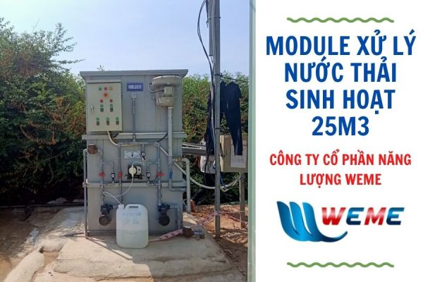 Module xử lý nước thải sinh hoạt 25 m3/ngày.đêm