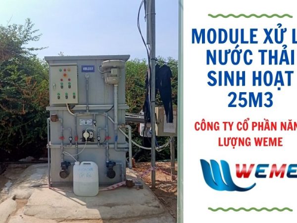 Module xử lý nước thải sinh hoạt 25 m3/ngày.đêm