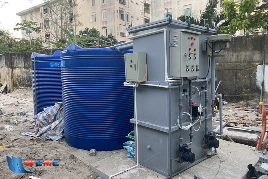 Hệ thống xử lý nước thải công suất 5 m3/ngày.đêm lắp đặt tại Trung tâm y tế Quận Thanh Khê