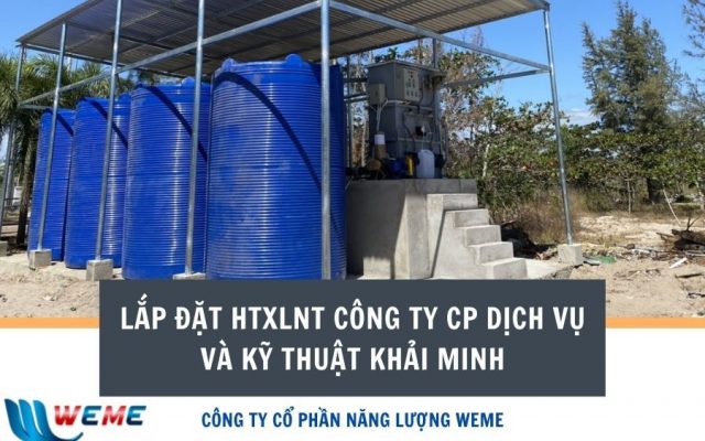 Lắp đặt hệ thống xử lý nước thải Công ty CP Dịch Vụ và Kỹ Thuật Khải Minh