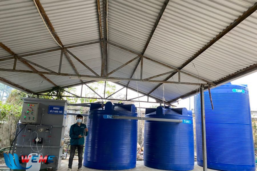 Hệ thống xử lý nước thải sinh hoạt tại dự án Phú Thịnh sau khi hoàn thiện lắp đặt