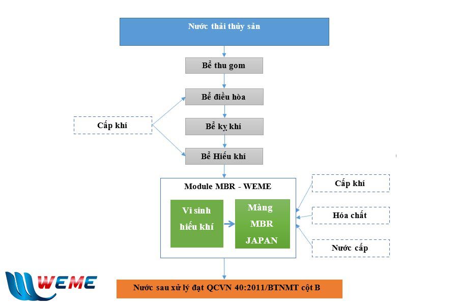 Sơ đồ công nghệ hệ thống xử lý nước thải thủy sản