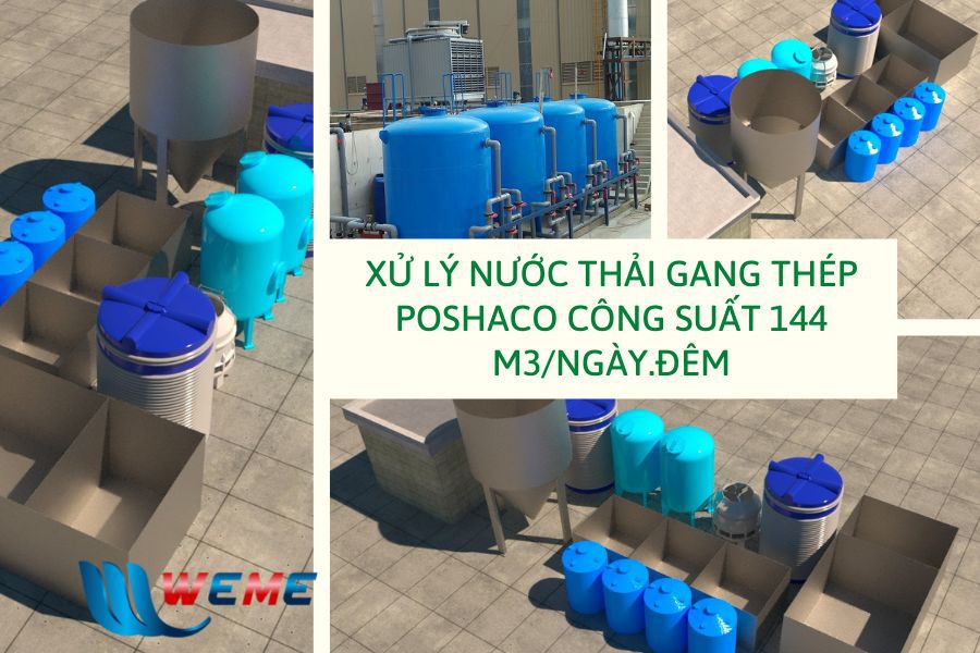 Dự án nước thải gang thép Poshaco công suất 144 m3/ngày.đêm