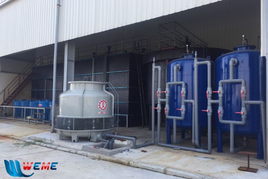 Hệ thống xử lý nước thải sản xuất tôn thép công suất 360 m3/ngày.đêm lắp đặt tại dự án Công ty TNHH Thương Mại và Công Nghiệp Mỹ Việt