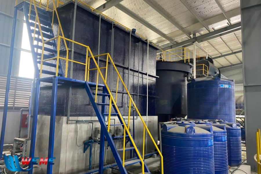 Hệ thống xử lý nước thải sản xuất gang thép tại dự án Poshaco sau khi hoàn thiện lắp đặt