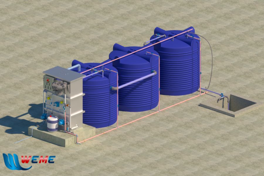 Mô hình hệ thống xử lý nước thải thực phẩm công suất 10m3 từ WeMe