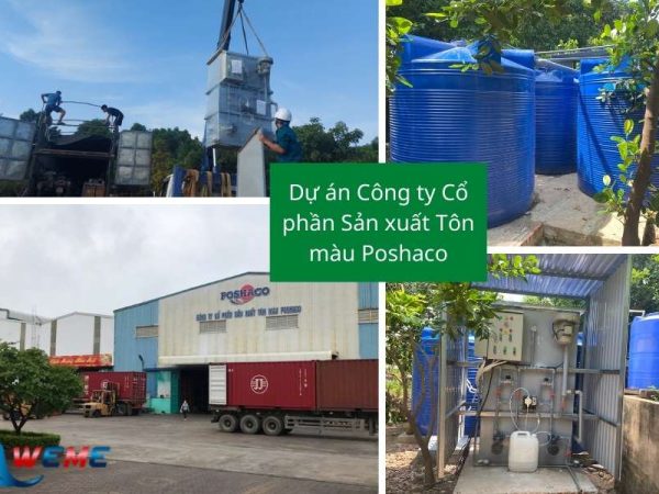 Lắp đặt hệ thống xử lý nước thải Công ty Cổ phần Sản xuất Tôn màu Poshaco