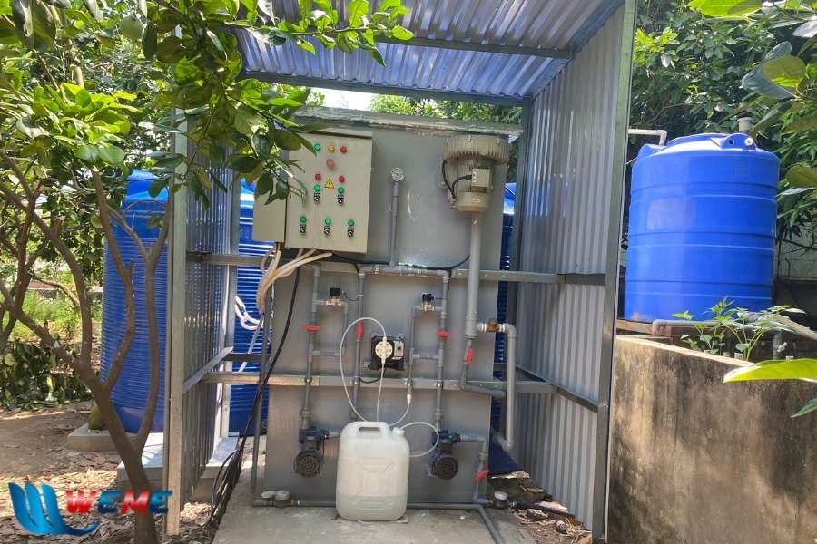 Hệ thống xử lý nước thải sinh hoạt công suất 15 m3/ngày.đêm lắp đặt tại Công Ty Cổ Phần Sản Xuất Tôn Màu Poshaco