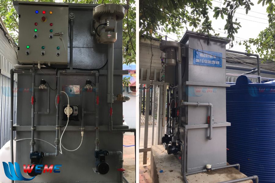 Module xử lý nước thải sinh hoạt 35m3 sau khi thi công
