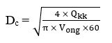 Công thức tính đường kính ống khí chính