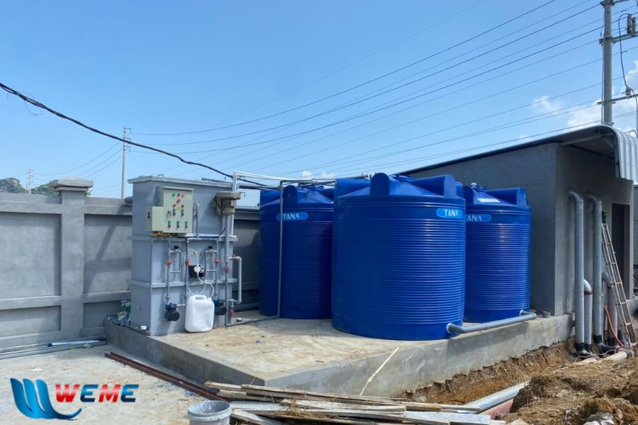 Hệ thống xử lý nước thải áp dụng công nghệ MBR được lắp đặt tại dự án thực tế của WeMe