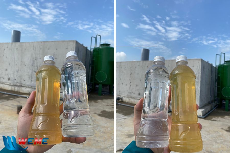 Hình ảnh cảm quan chất lượng nước cấp trước và sau xử lý Hình ảnh cảm quan chất lượng nước cấp trước và sau xử lý