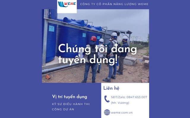 Tuyển dụng kỹ sư điều hành thi công dự án