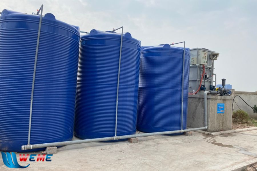 Hệ thống xử lý nước thải sinh hoạt công suất 30 m3/ngày.đêm