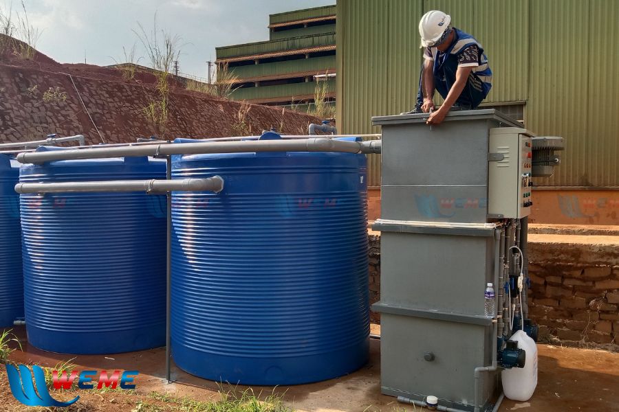 Thi công lắp module xử lý nước thải 15m3 được lắp đặt cho dự án