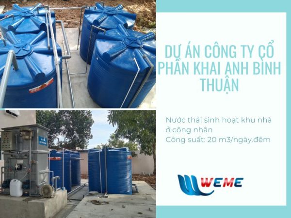 Lắp đặt hệ thống xử lý nước thải Công ty Cổ phần Khai Anh Bình Thuận
