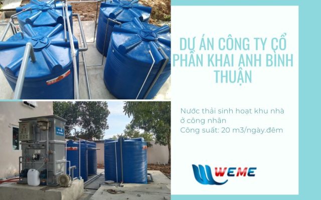 Lắp đặt hệ thống xử lý nước thải Công ty Cổ phần Khai Anh Bình Thuận