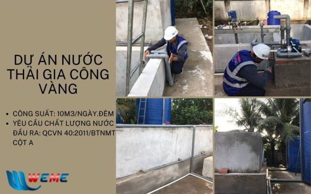 Lắp đặt hệ thống XLNT gia công vàng Doanh nghiệp tư nhân Nguyễn Hồng Ngự