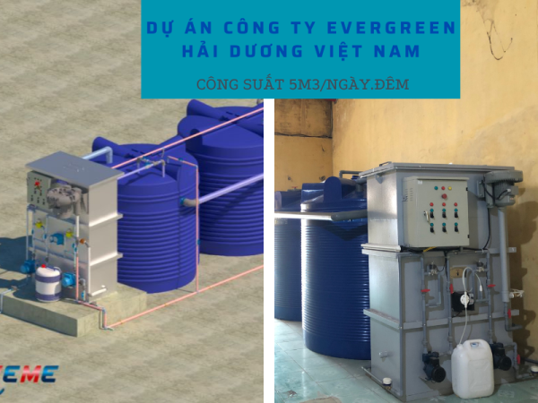 Dự án lắp đặt hệ thống xử lý nước thải Evergreen Hải Dương