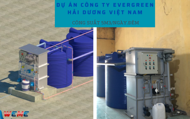 Dự án lắp đặt hệ thống xử lý nước thải Evergreen Hải Dương