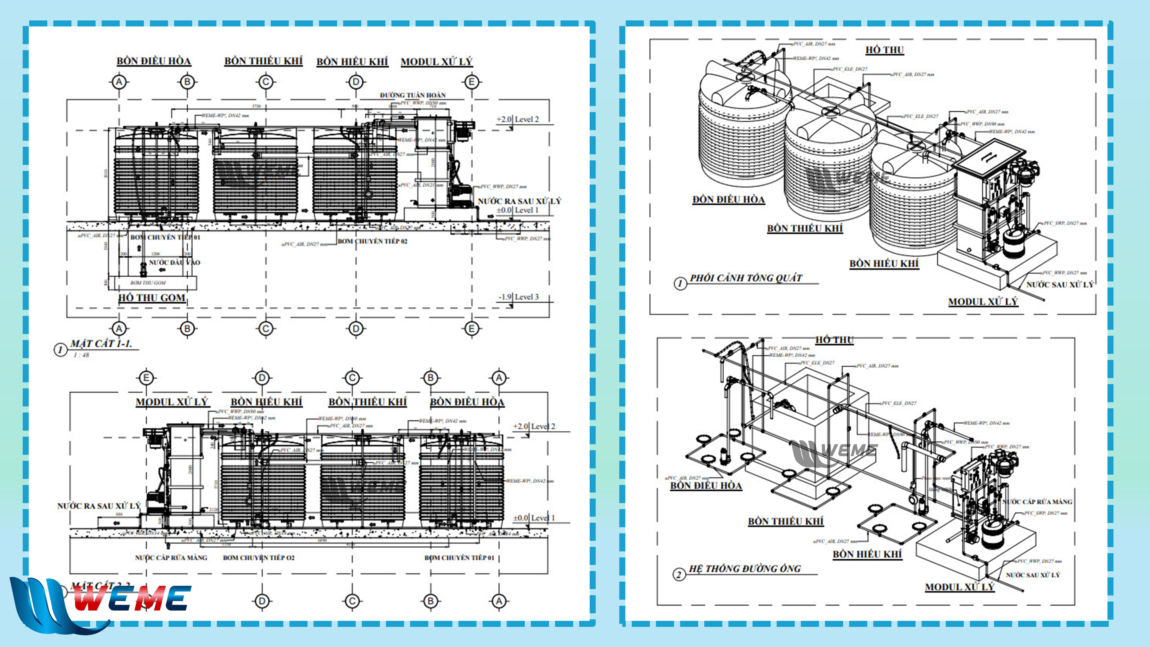 Quy trình công nghệ xử lý nước thải sinh hoạt 