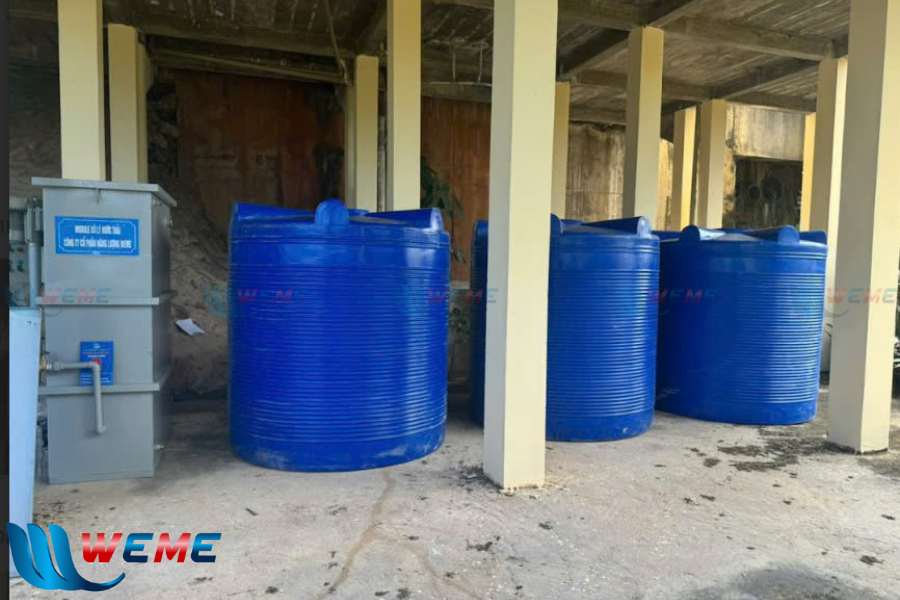 Hệ thống xử lý nước thải sau khi thi công