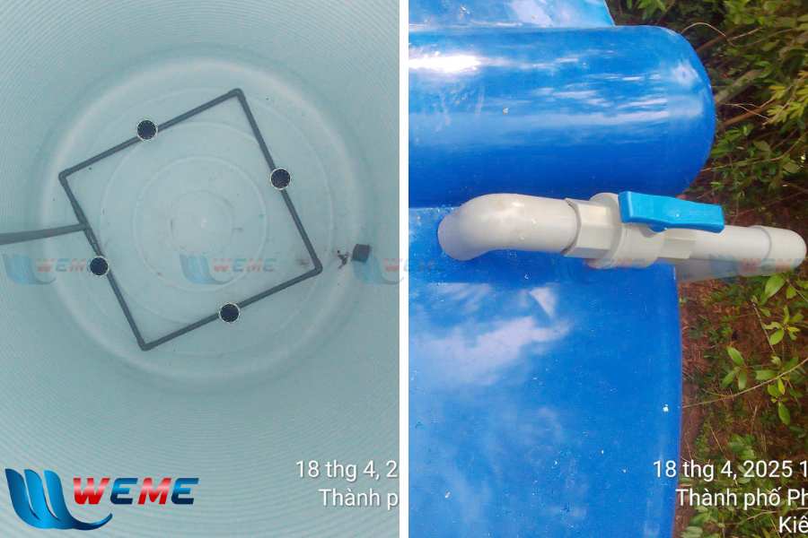 Hình ảnh các bồn xử lý được lắp đặt