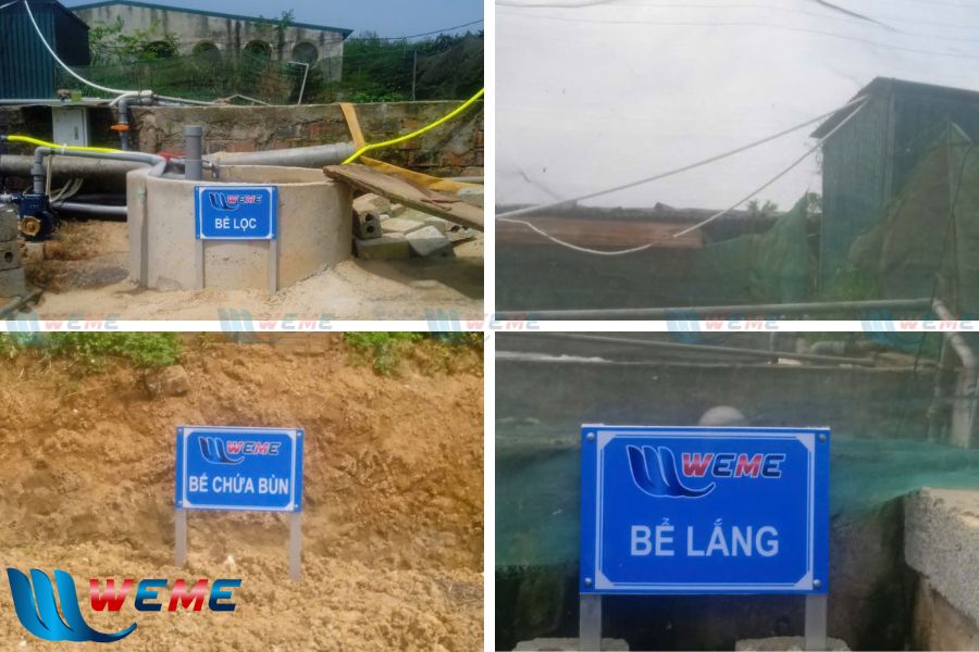 Bể lọc, bể chứa bùn. bể lắng tại hệ thống xử lý nước thải phú ngọc liên