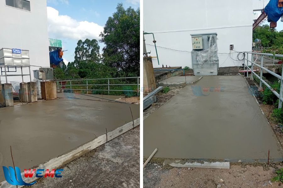 Hình ảnh hoàn thành mặt bằng hệ thống xử lý nước thải nhiễm dầu Ka Nak