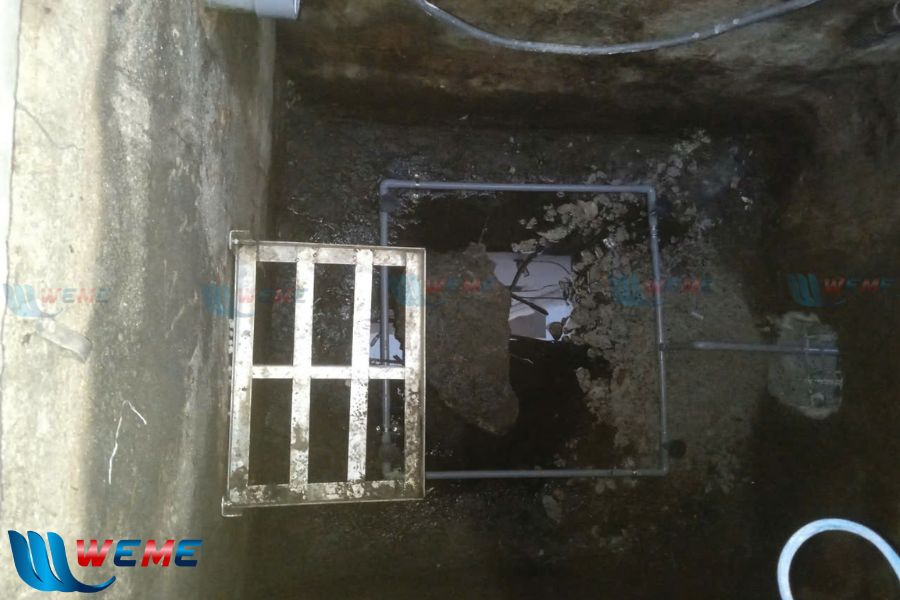 Bể xử lý nước thải bằng vi sinh được xây dựng âm dưới đất