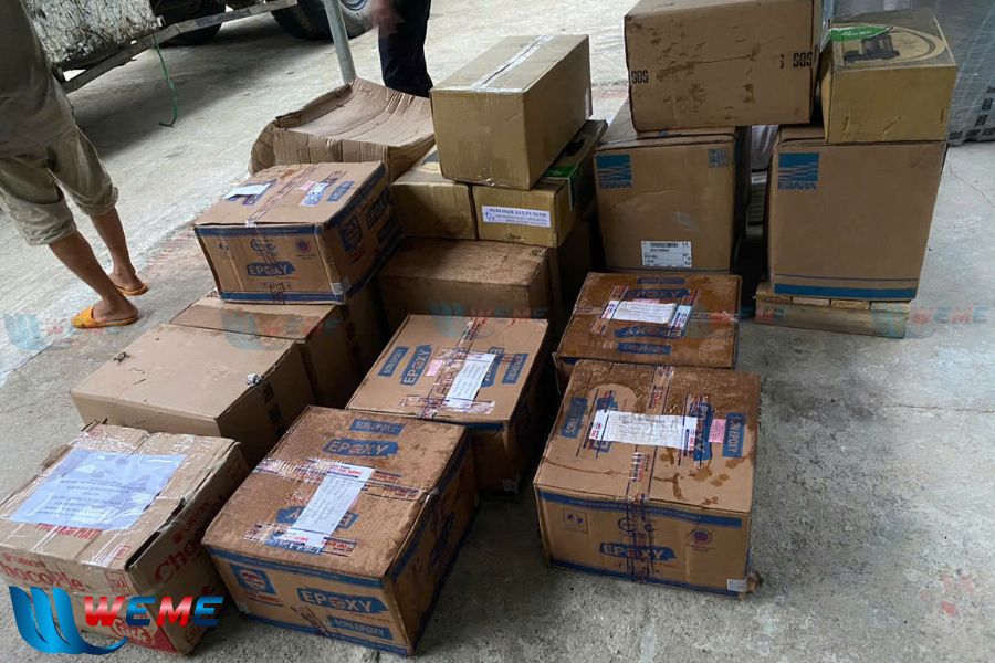 Hình ảnh tập kết vật tư hệ thống xử lý nước thải nhiễm dầu