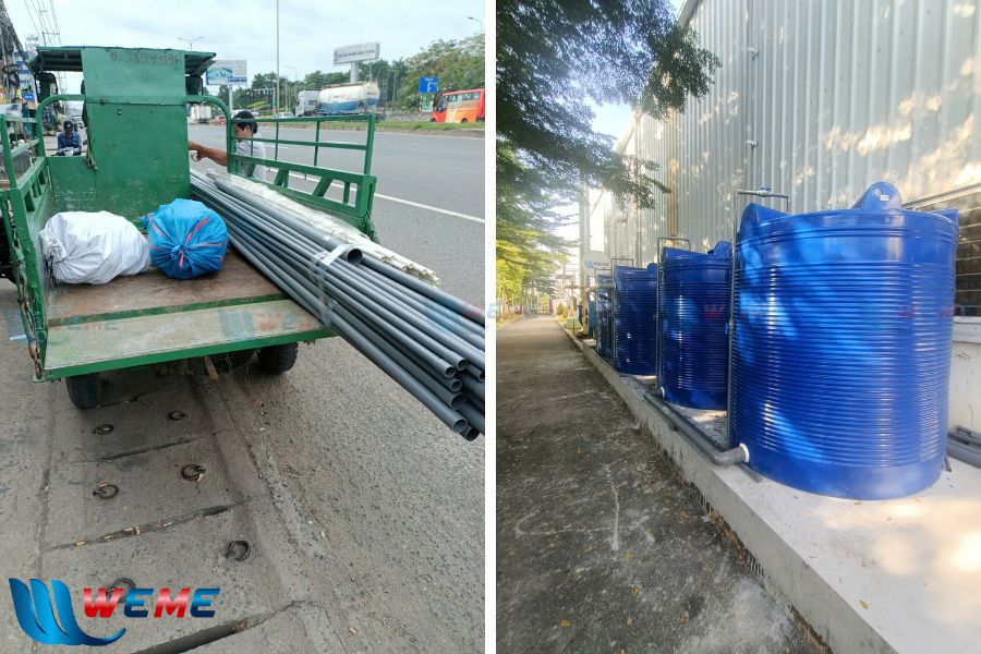 Hình ảnh vận chuyển thiết bị cho hệ thống xử lý nước thải Cadivi